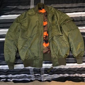 Olive Green Bomber Jacket